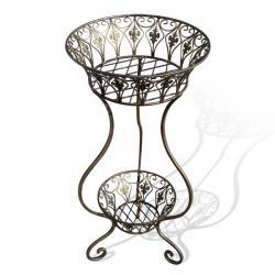 Подставка двухуровневая с круглыми чашами Ваза, цвет Бронза