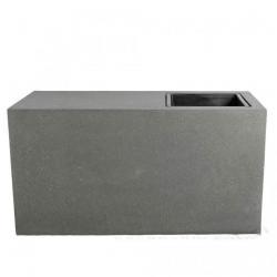 Кашпо-скамейка Nobilis Marco Sandy Gray Polycube Конкрит с техническим горшком