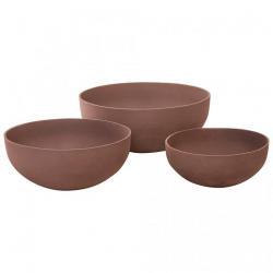 Кашпо Nobilis Marco Brown Round Fiberstone