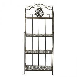 Этажерка четыре полки узор круг, цвет Бронза