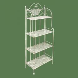 Этажерка четырехэтажная прямоугольная Маракеш, цвет Белый