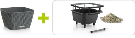 Кашпо + внутренний горшок с системой автополива