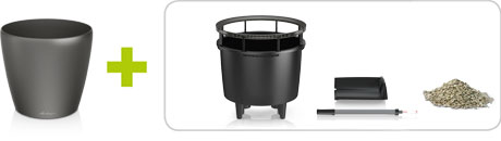 Кашпо + внутренний горшок с системой автополива