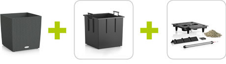 Кашпо + внутренний горшок с системой автополива